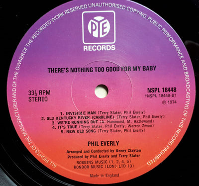 Phil Everly - There's Nothing Too Good For My Baby Vinyl LP (Used)
