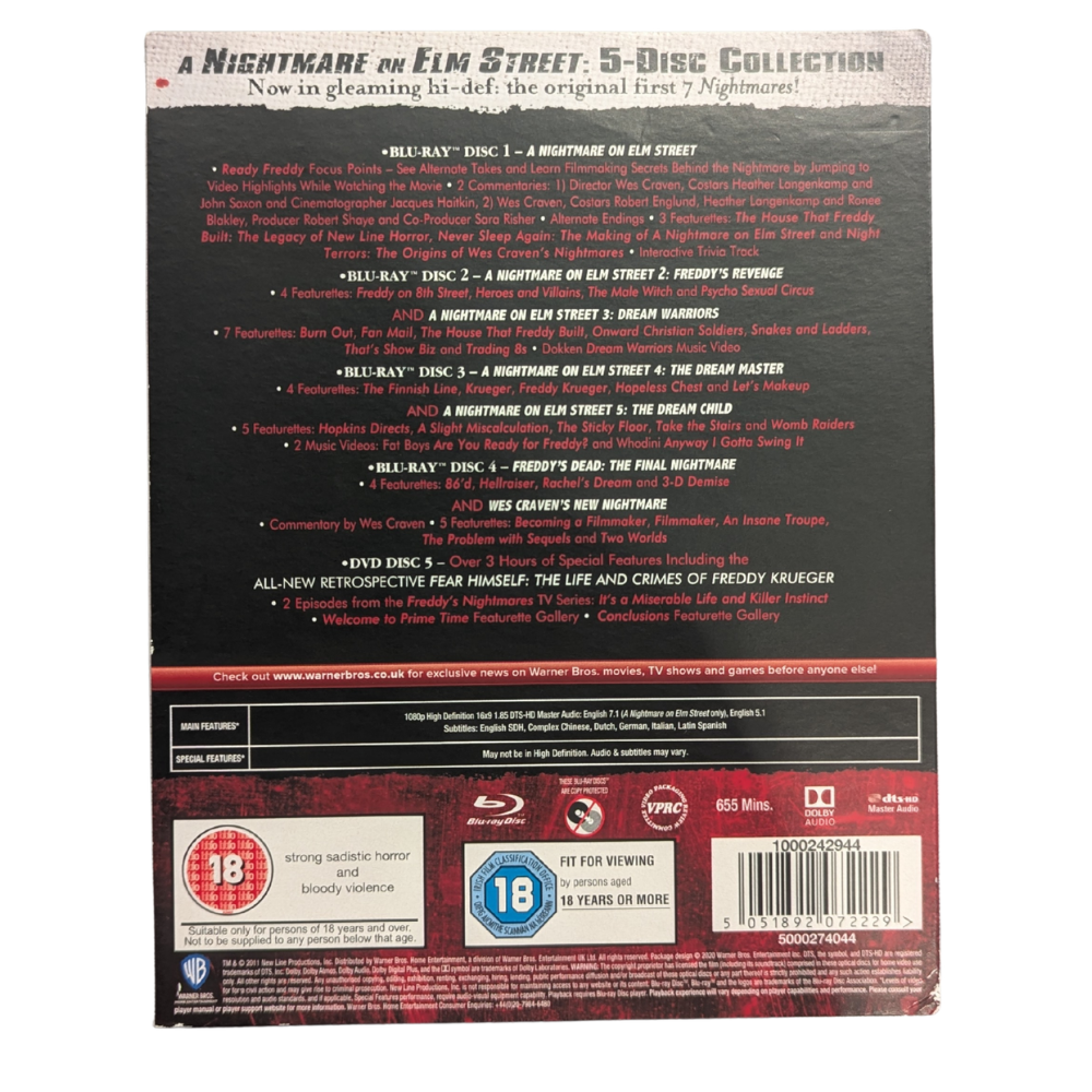 A Nightmare on Elm Street Collection: The Original First 7 Nightmares! 4DVD Boxset