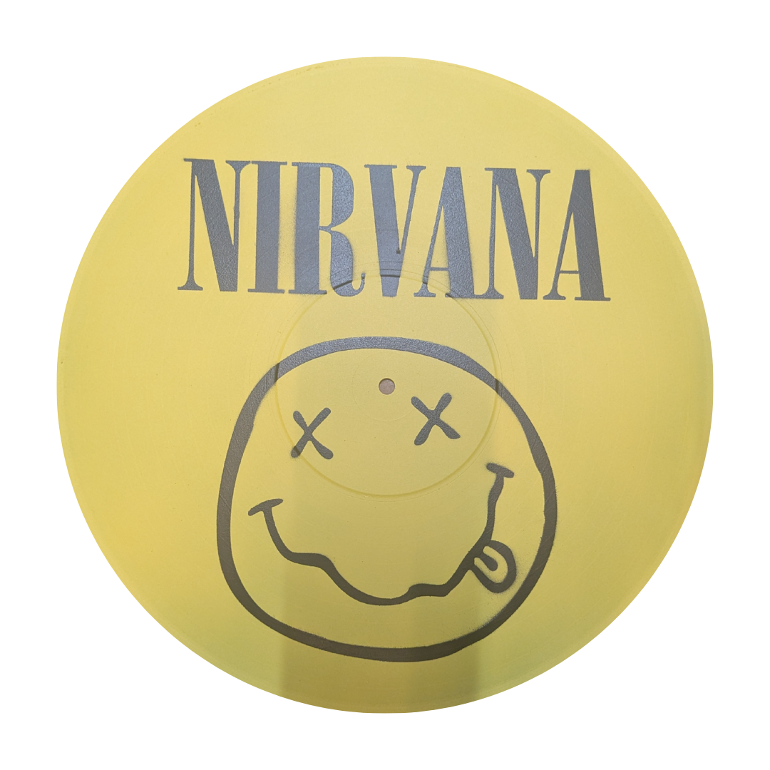 Vinyl Art - Nirvana Happy Face Spray-Painted Art