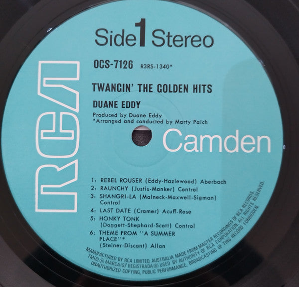 Duane Eddy - Twangin' The Golden Hits Vinyl LP (Used)