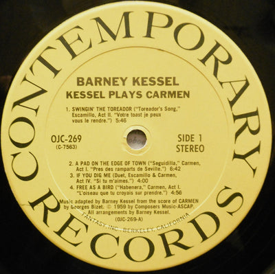 Barney Kessel - Modern Jazz Performances From Bizet's Opera Carmen Reissue Vinyl LP (Used)