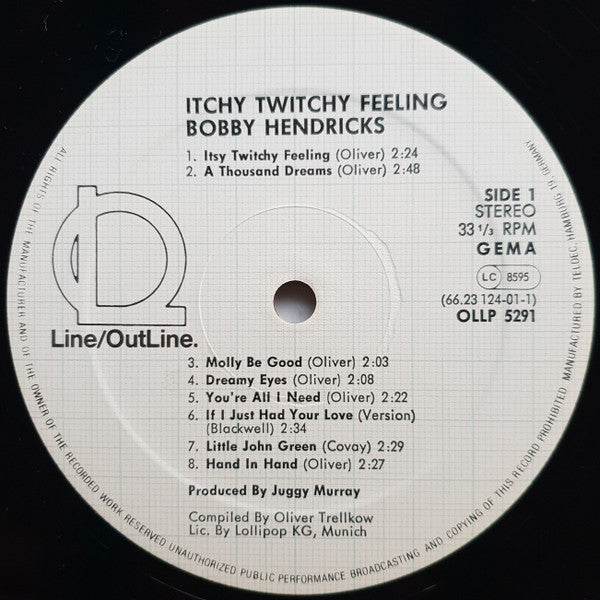 Bobby Hendricks - Itchy Twitchy Feeling Vinyl LP (Used)