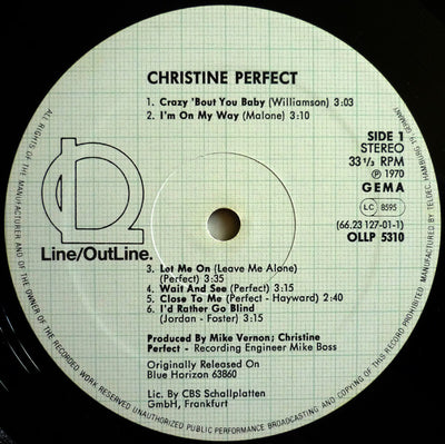 Christine Perfect - Christine Perfect Reissue Vinyl LP (Used)