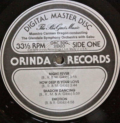Carmen Dragon & Glendale Symphony Orchestra With Sabu - The Bee Gees' Music Vinyl LP (Used)