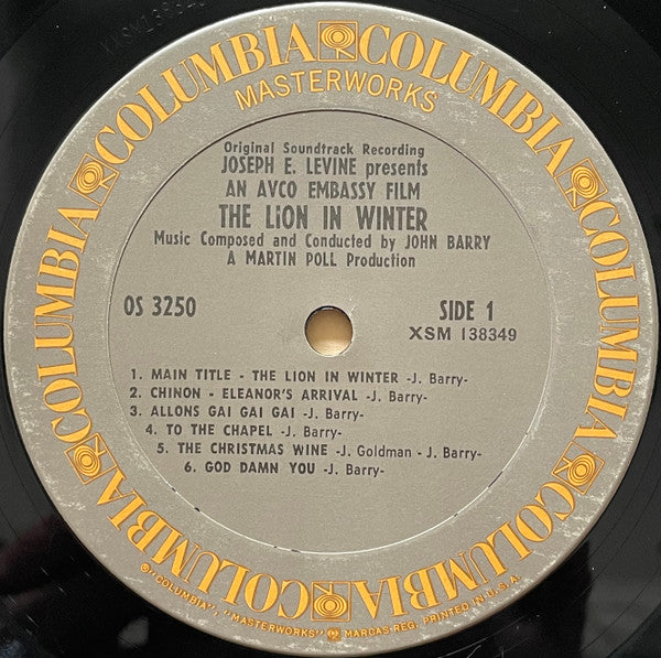 Soundtrack - The Lion In Winter (The Original Sound Track Recording) Vinyl LP (Used)