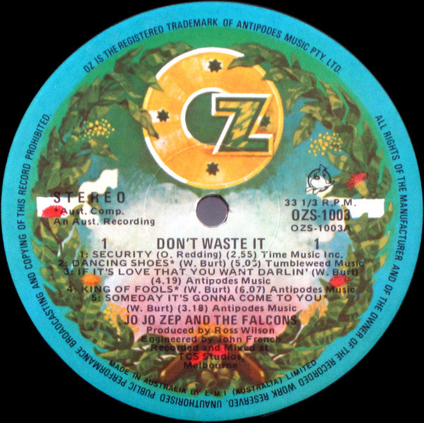 Jo Jo Zep And The Falcons - Don't Waste It Vinyl LP (Used)