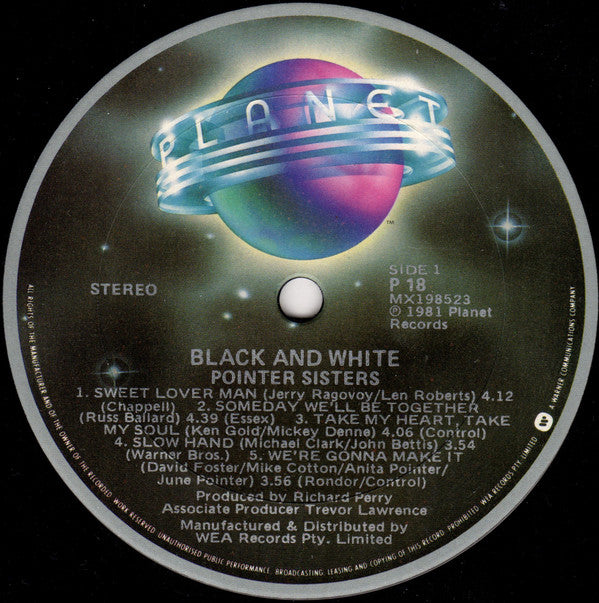 Pointer Sisters - Black & White Vinyl LP (Used)