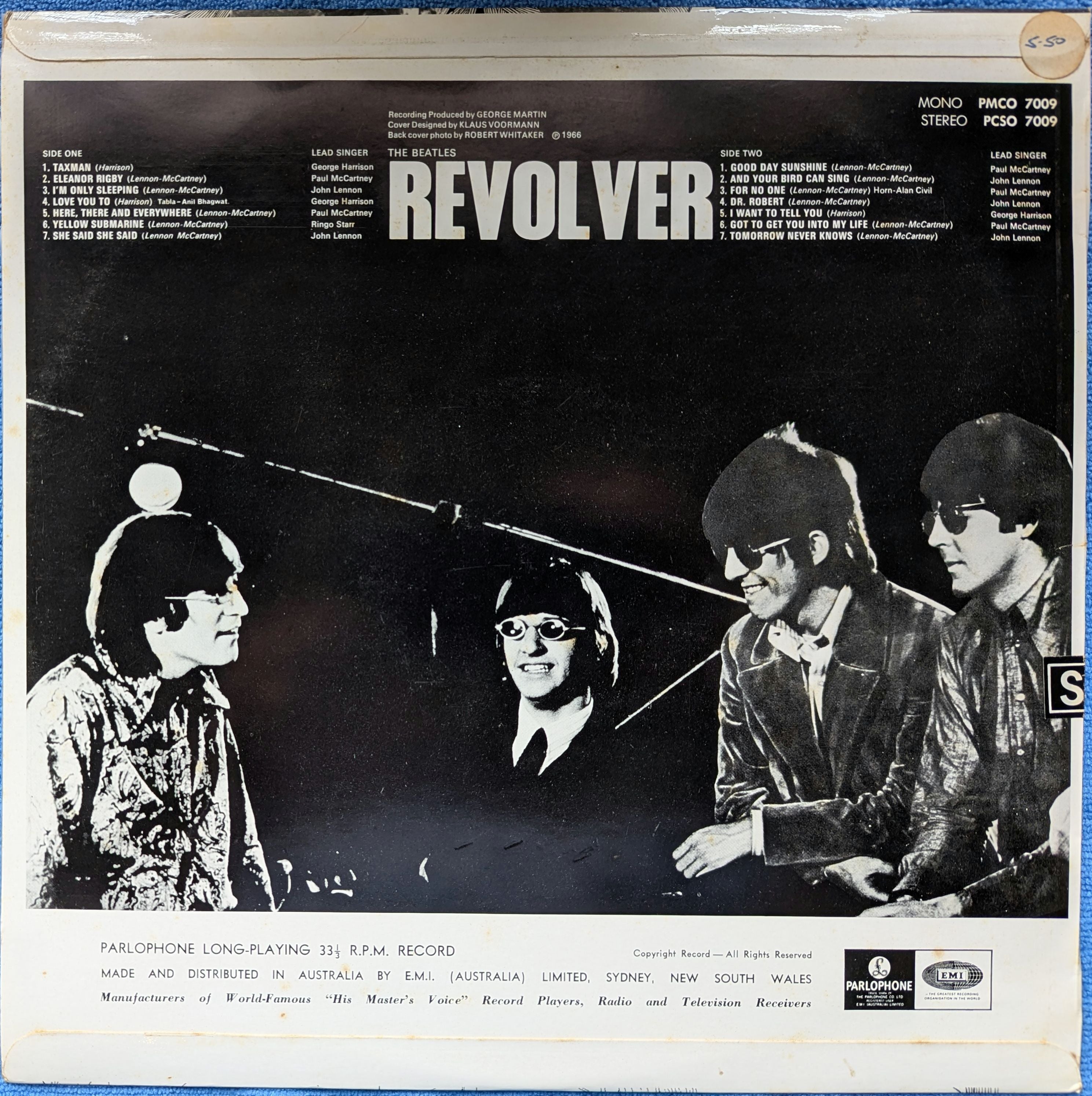 Beatles - Revolver 1966 Australian Vinyl LP (Used)