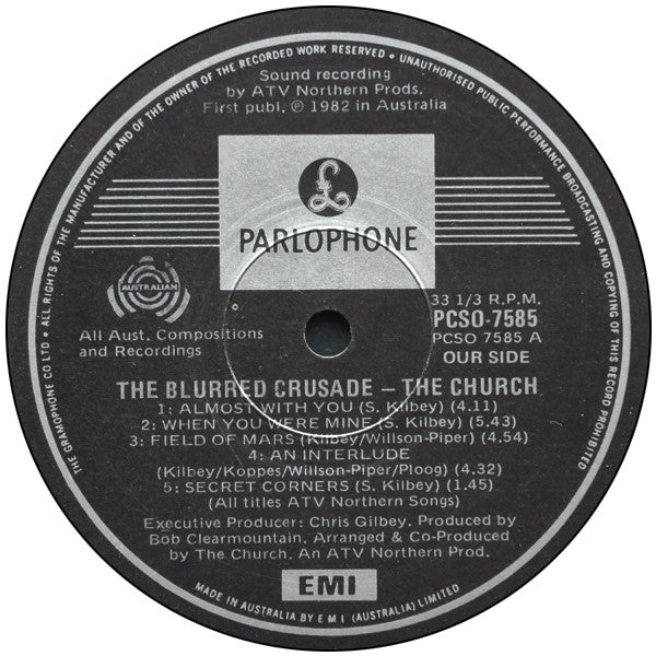 Church ‎– The Blurred Crusade Vinyl LP (Used)