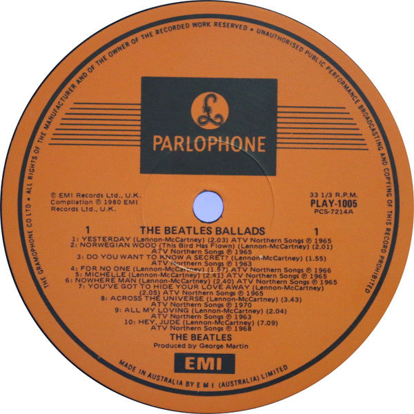 Beatles - The Beatles Ballads Vinyl LP (Used)