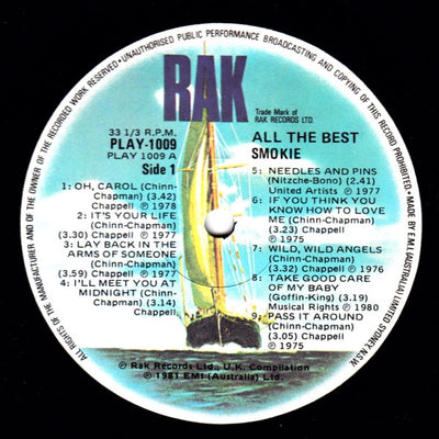 Smokie - All The Best Vinyl LP (Used)