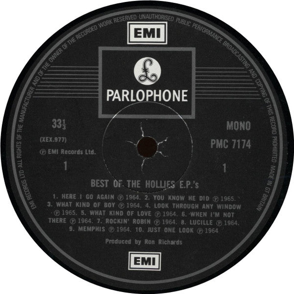 Hollies - Best Of The Hollies E.P.s Vinyl LP (Used)