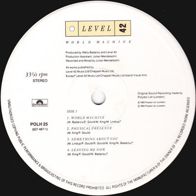 Level 42 – World Machine Vinyl LP (Used)