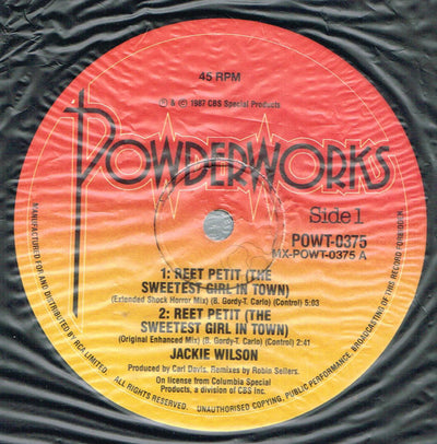 Jackie Wilson - Reet Petit (The Sweetest Girl In Town) 12" Vinyl Single (Used)