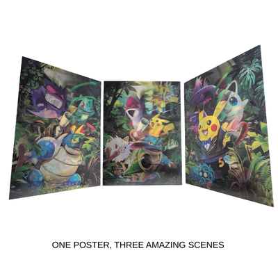 Various Pokemon Character - 3D Lenticular Poster