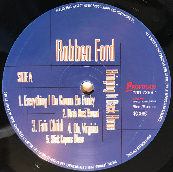 Robben Ford - Bringing It Back Home Vinyl LP (Used)
