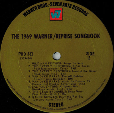Various Artists - The 1969 Warner / Reprise Songbook Vinyl 2LP (Used)