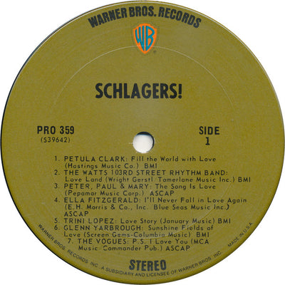 Various Artists - Schlagers! Vinyl 2LP (Used)