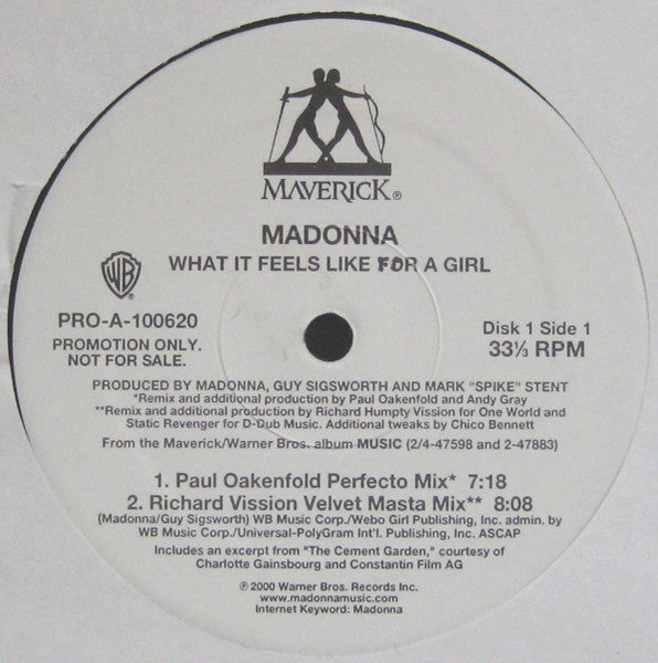 Madonna - What It Feels Like For A Girl Vinyl 2LP (Used)