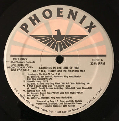 Gary U.S. Bonds & The American Men - Standing In The Line Of Fire Promo Vinyl LP (Used)