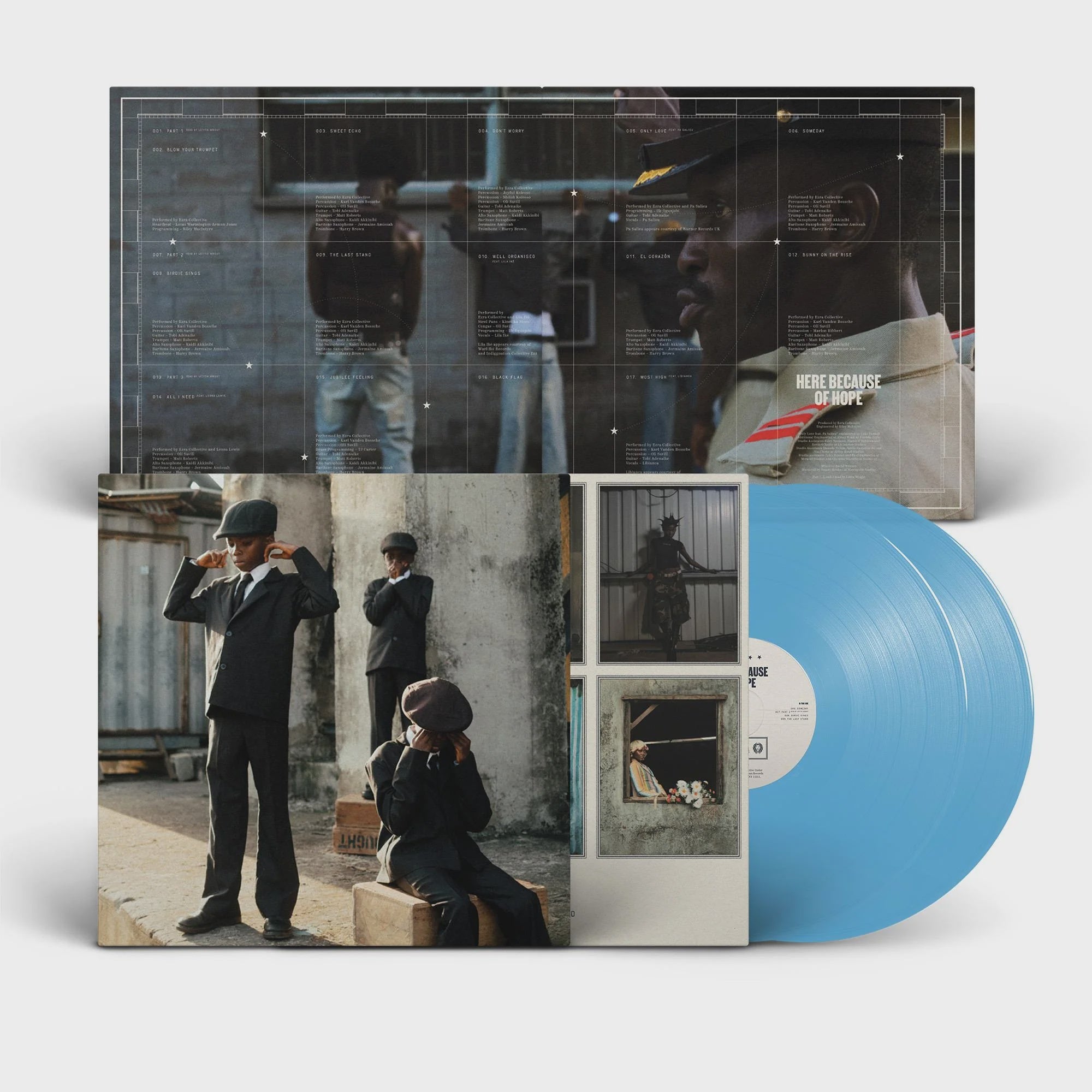 Ezra Collective - Here Because Of Hope Transparent Blue Coloured Vinyl 2LP