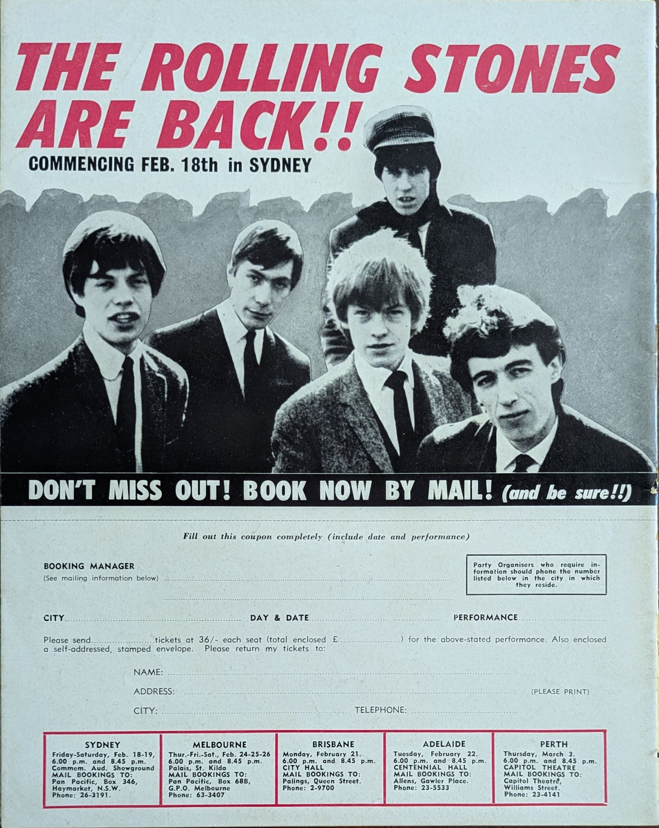 Herman Hemits, Tom Jones & Ray Columbus - Caravan Of Stars '66 Australian Original Concert Tour Program