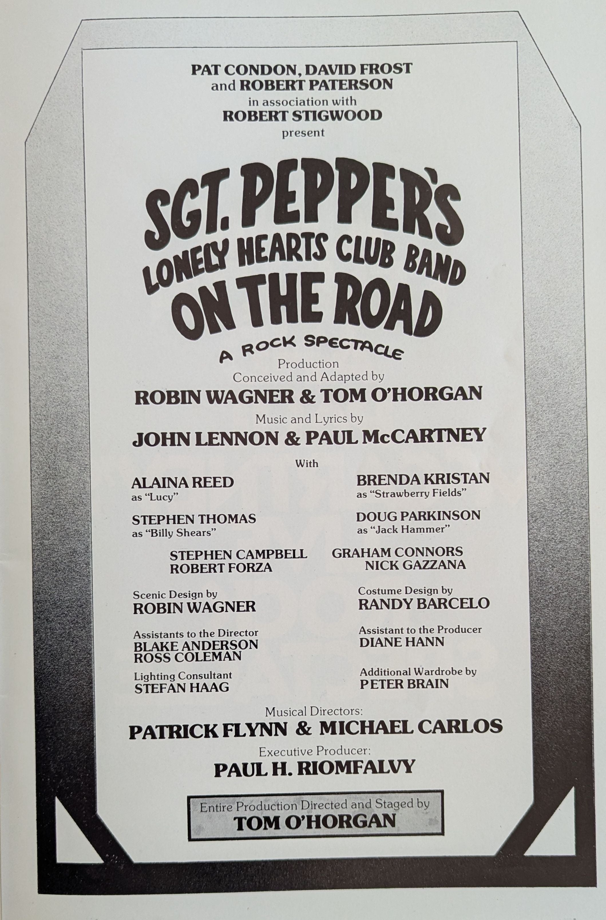 Beatles - Sgt Peppers Lonely Hearts Club Band On The Road Australian Original Program Late 70s