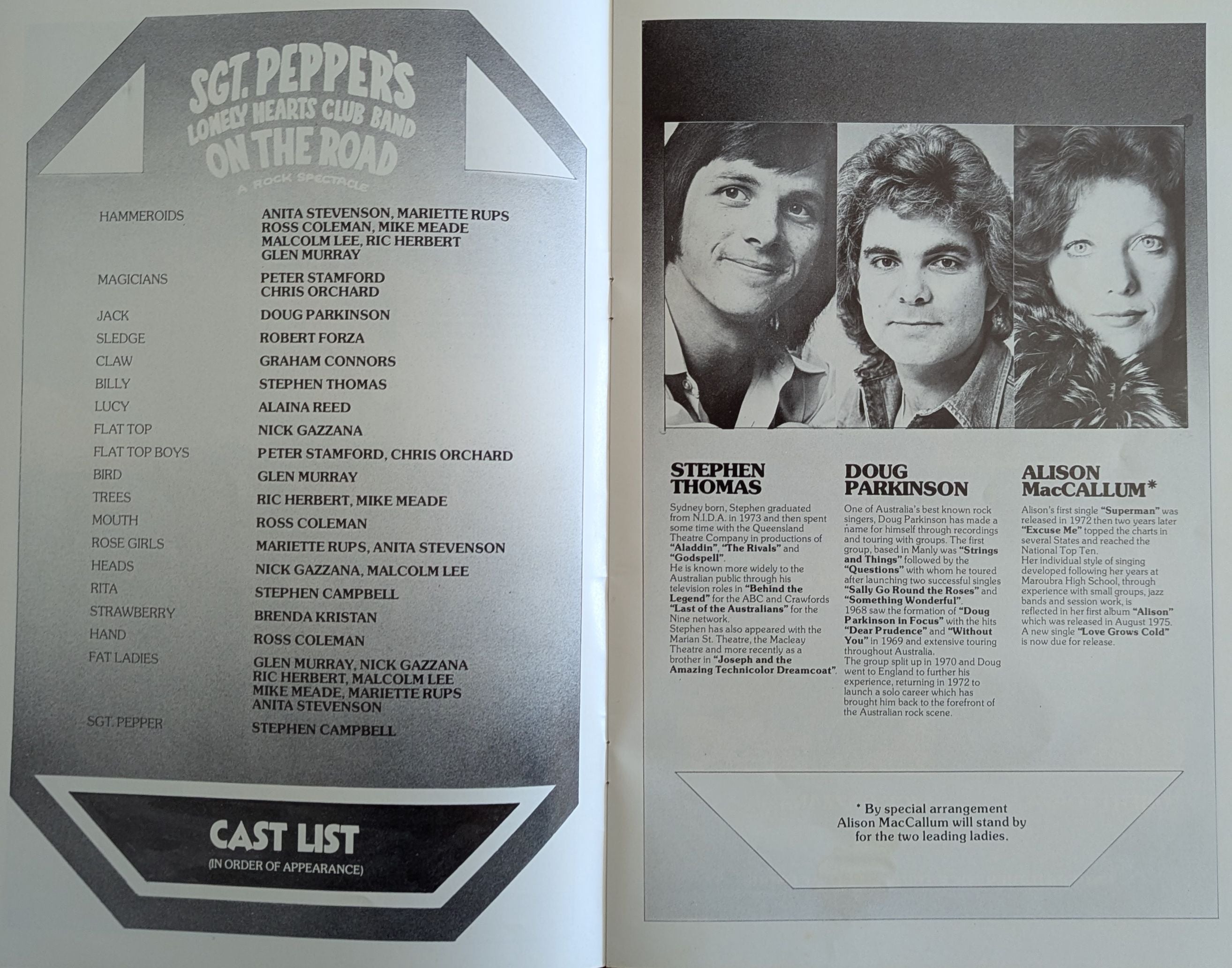 Beatles - Sgt Peppers Lonely Hearts Club Band On The Road Australian Original Program