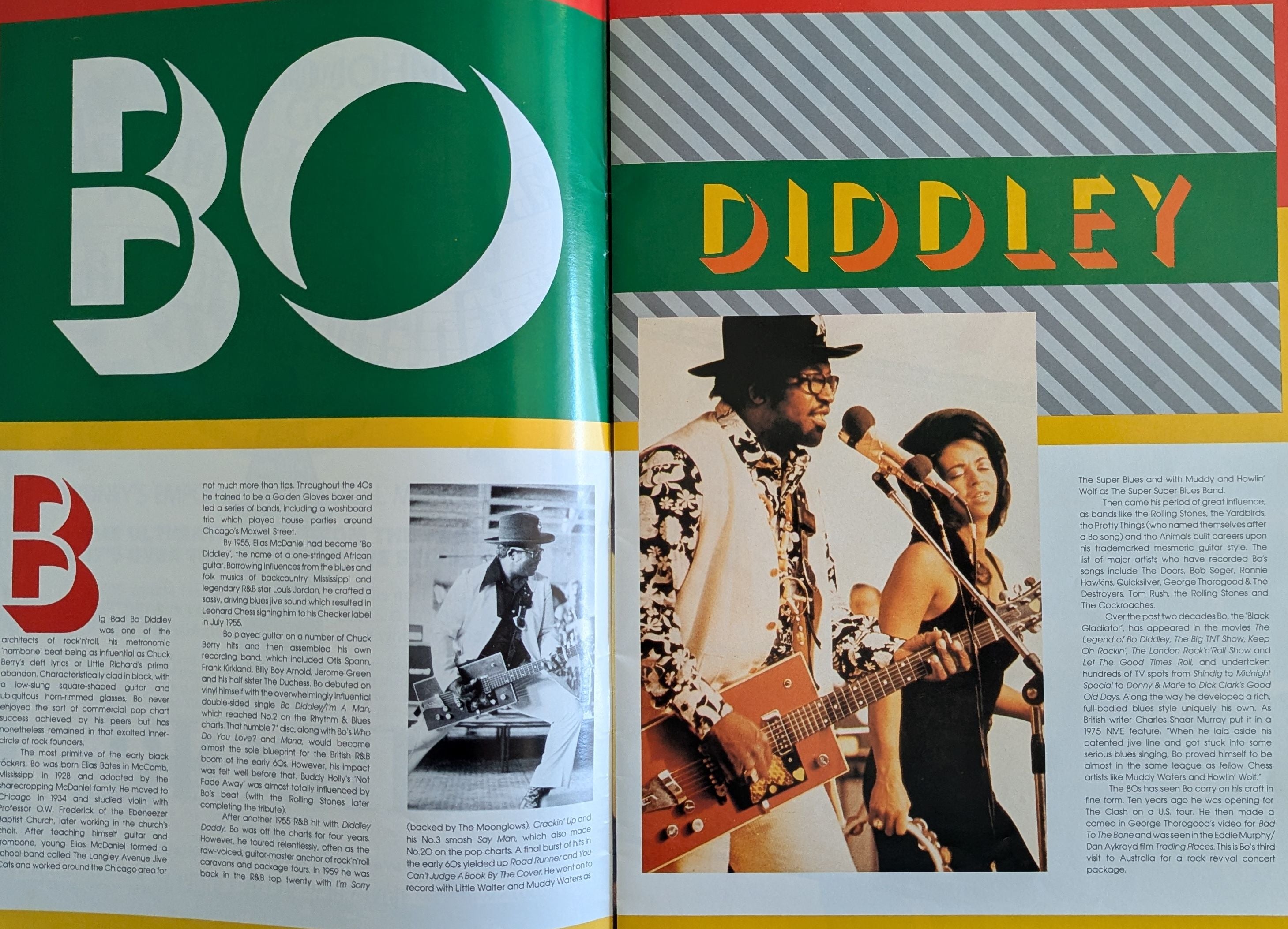 Chuck Berry, Bo Diddley, Everly Brothers, Lesley Gore & More - Legends Of Rock Tour '89 Australian Original Concert Tour Program