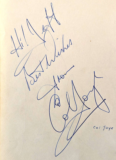 Col Joye - Autograph On White Paper
