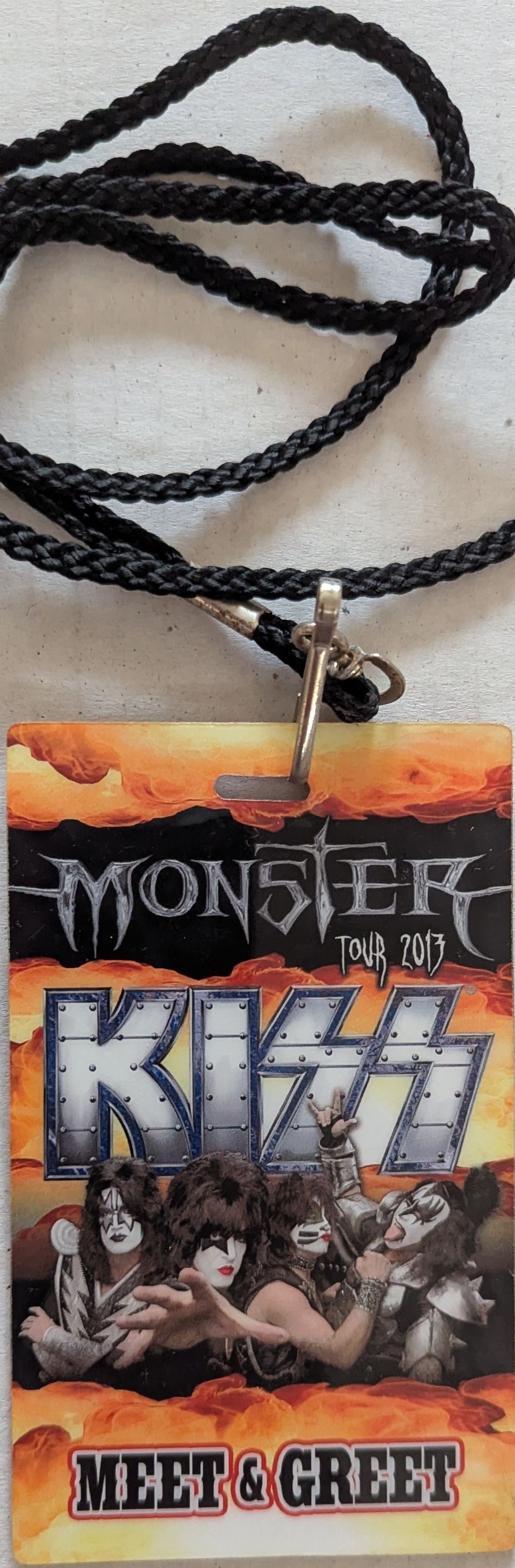 Kiss - Meet & Greet Monster Tour 2013 Lanyard With Pass