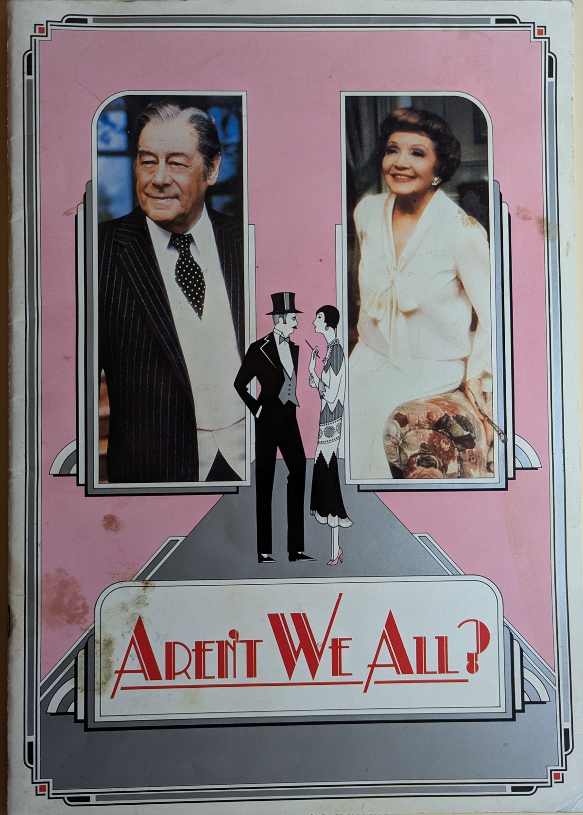 Claudet Colbert & Rex Harrison - Aren't We All?' Australian Program For The 1985 Play