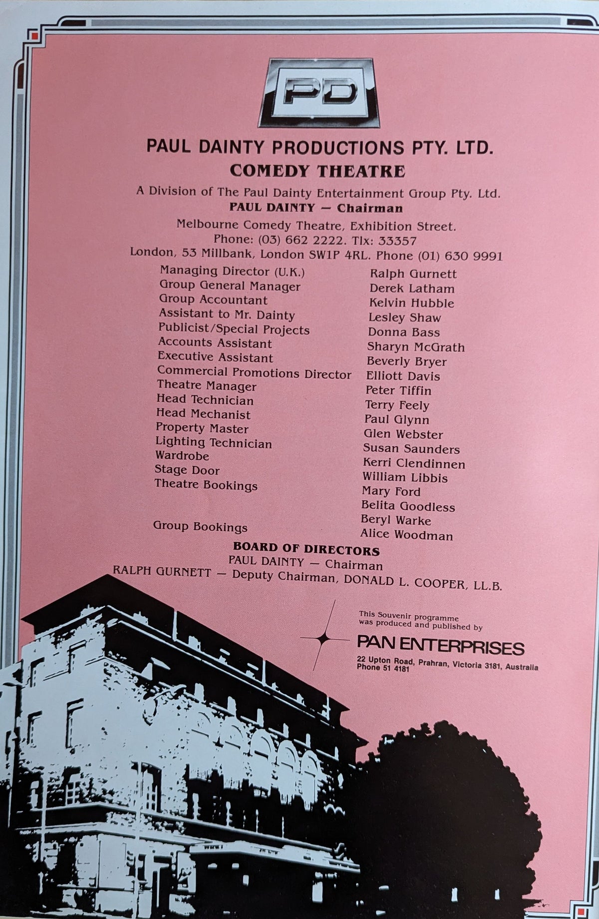 Claudet Colbert & Rex Harrison - Aren't We All?' Australian Program For The 1985 Play