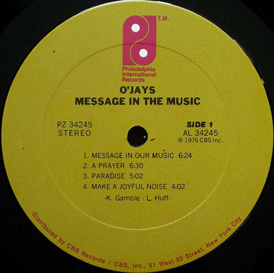 O'Jays - Message In The Music Vinyl LP (Used)