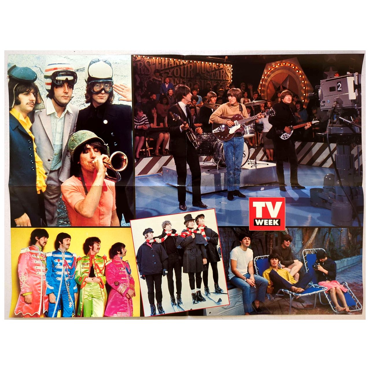 Beatles - Paul McCartney Poster Original 1993 New World Tour TV Week