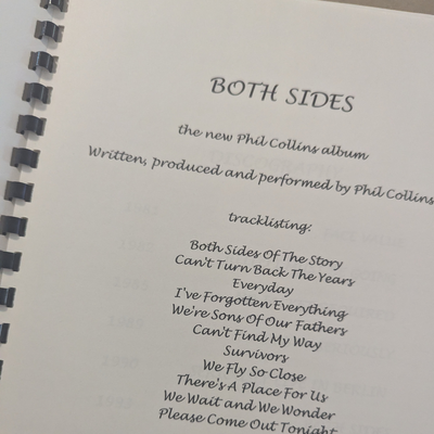 Phil Collins - Promotional Retailer Kit 'Both Sides'