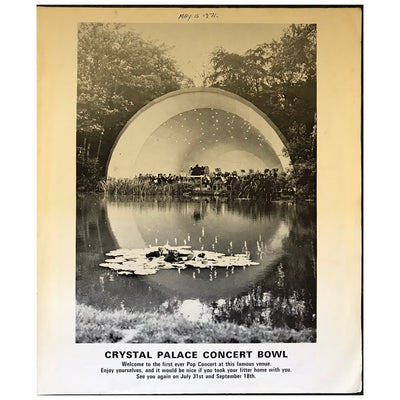 Pink Floyd - Garden Party At The Crystal Palace Bowl 1971 Original Concert Tour Program With Ticket