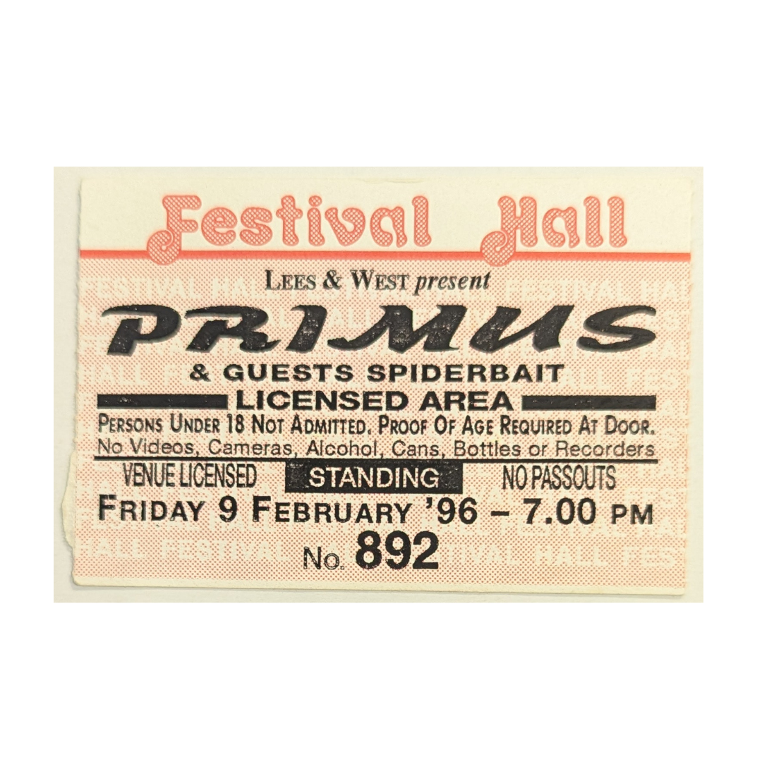 Primus - Tales From The Punchbowl Tour 1996 Original Vintage Concert Ticket