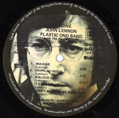 John Lennon - Imagine Quadraphonic Vinyl LP (Used)
