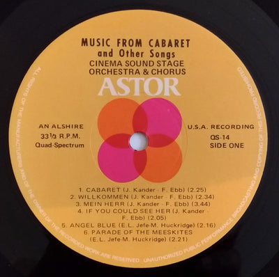 Cinema Orchestra And Chorus - Music From Cabaret And Other Songs Vinyl LP (Used)