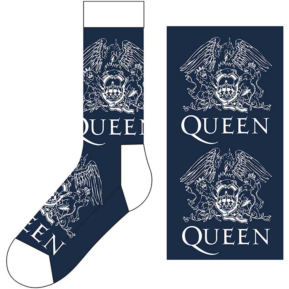 Queen - White Crest Unisex Socks