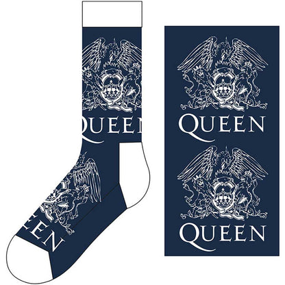 Queen - White Crest Unisex Socks
