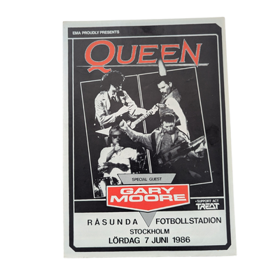Queen - Stockholme Concert Flyer with Gary Moore 1986
