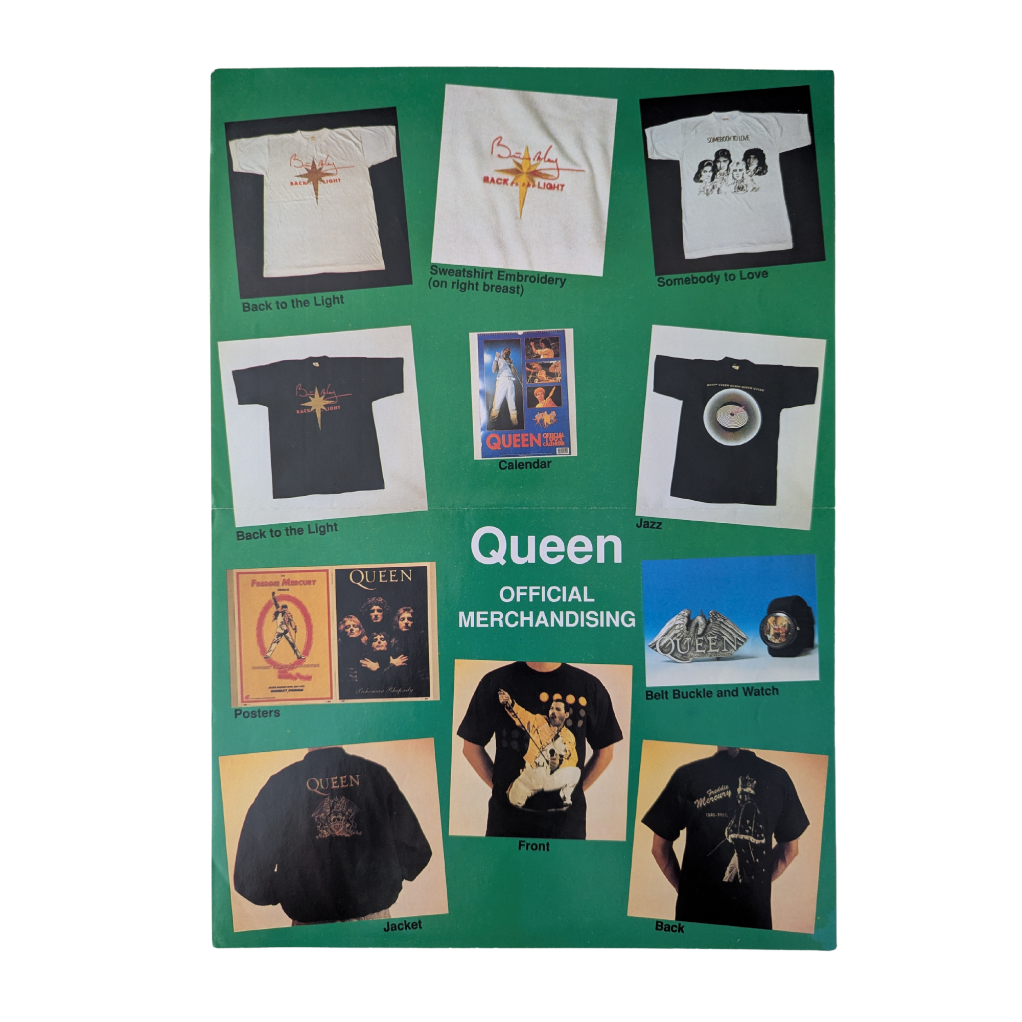 Queen - Official Merchandise Order Sheet Circa 1992