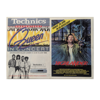 Queen - Vintage Concert Flyer, June 1986