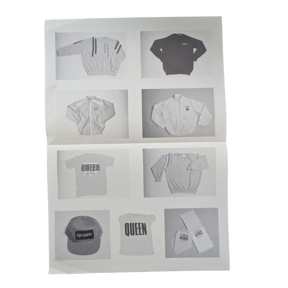Queen – Set of 3 Original Merchandise Flyers (1980–1985)