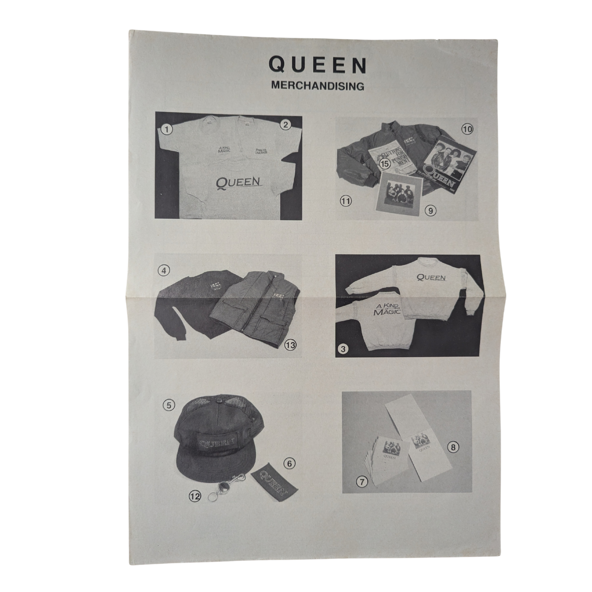Queen - Vintage Iron-On Transfer & Merchandise Order Circa 1986Sheet