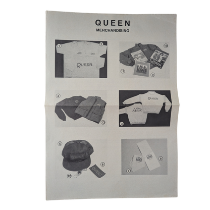Queen - Vintage Iron-On Transfer & Merchandise Order Circa 1986Sheet