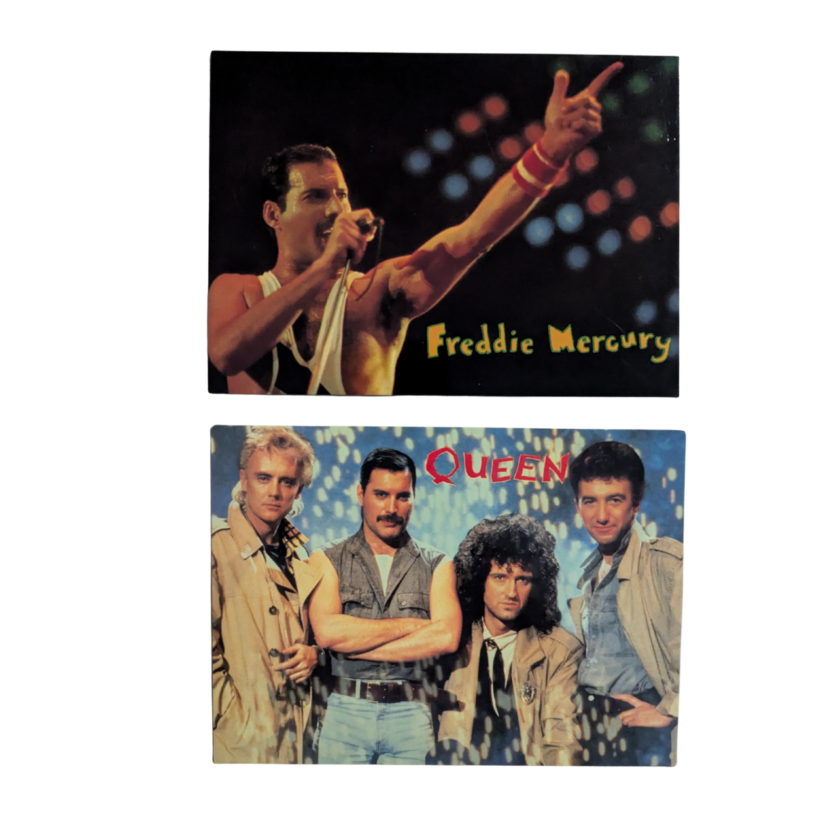 Queen - 3 Full Colour Postcards & 2 Full Colour Photos