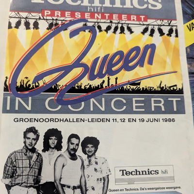 Queen - Vintage Concert Flyer, June 1986